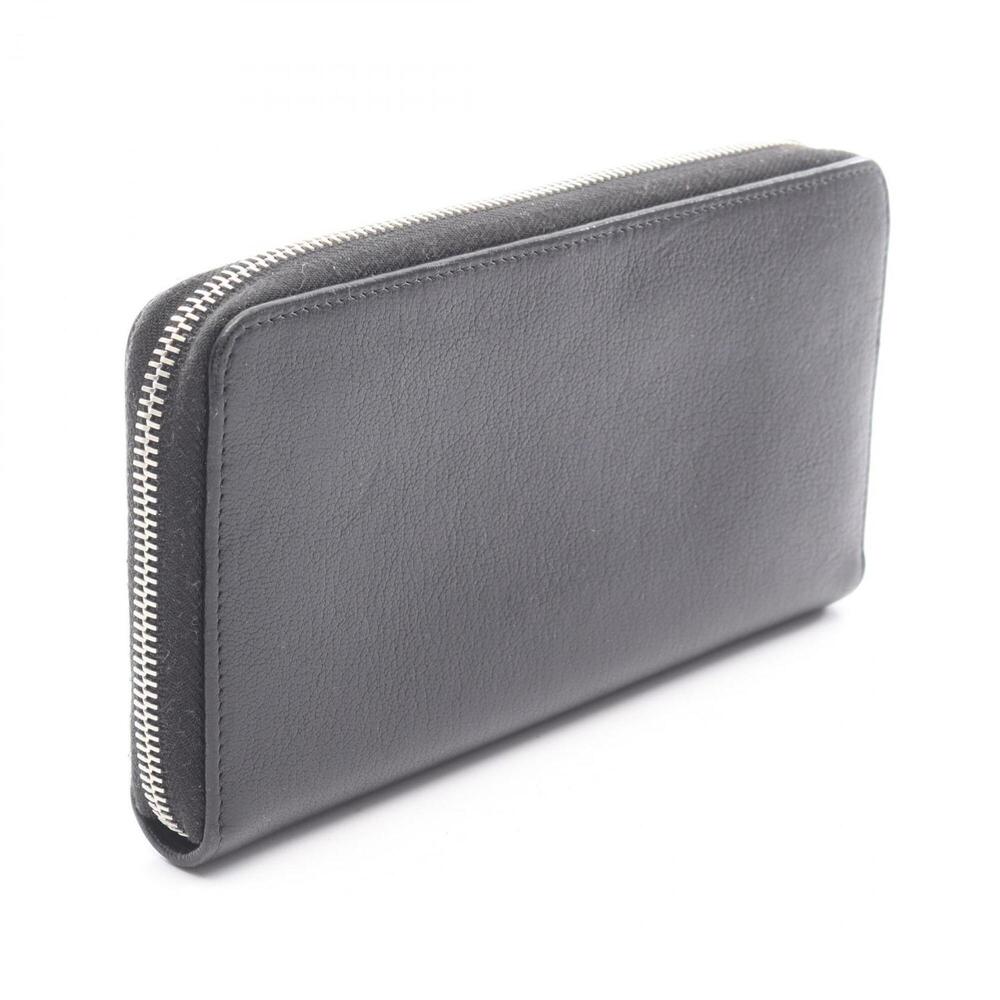 CHANEL Authentic Black Leather Logo Wallet - Picture 2 of 14